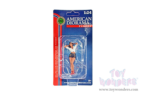 American Diorama Figurine - Pin-Up Girls | Jean (1/24 scale, White/Black) 76441