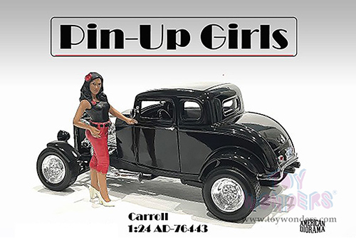 American Diorama Figurine - Pin-Up Girls | Carroll (1/24 scale, Black/Red) 76443