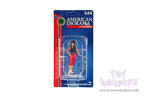 American Diorama Figurine - Pin-Up Girls | Carroll (1/24 scale, Black/Red) 76443