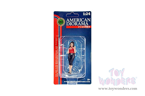 American Diorama Figurine - Pin-Up Girls | Peggy (1/24 scale, Red/Black) 76444