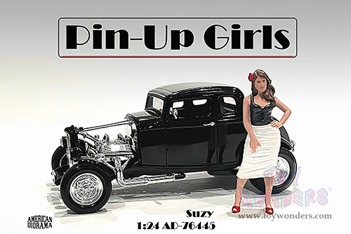 American Diorama Figurine - Pin-Up Girls | Suzy (1/24 scale, Black/White) 76445