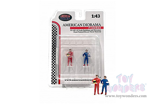 American Diorama Figurine - Racing Legends | The 80s Figure Set (2 pc. set, 1/43 scale diecast metal, Asstd.) 76450