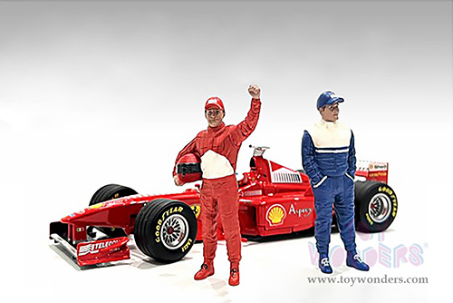 American Diorama Figurine - Racing Legends | The 90s Figure Set (2 pc. set, 1/43 scale diecast metal, Asstd.) 76451
