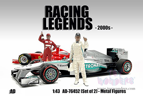 American Diorama Figurine - Racing Legends | The 2000s Figure Set (2 pc. set, 1/43 scale diecast metal, Asstd.) 76452
