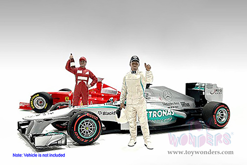 American Diorama Figurine - Racing Legends | The 2000s Figure Set (2 pc. set, 1/43 scale diecast metal, Asstd.) 76452