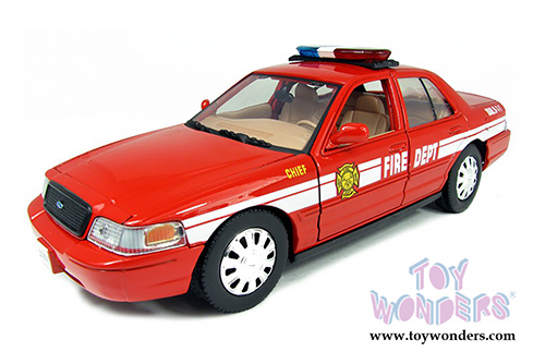Motormax - Ford Crown Victoria Fire Chief (2007, 1/24 scale diecast model car, Red) 76458