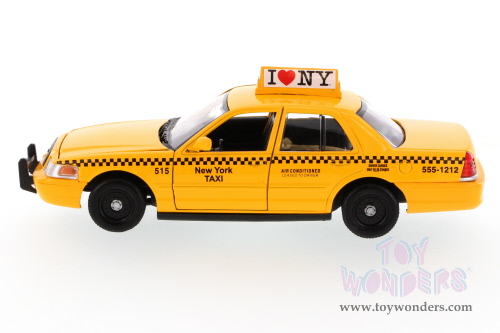 Showcasts Collectibles -  I Love New York Ford Crown Victoria ILNY Taxi Cab (2010, 1/24 scale diecast model car, Yellow) 76481WILNY