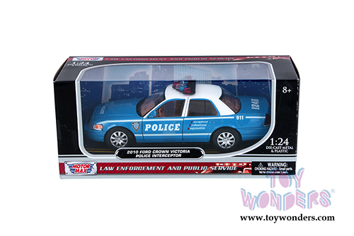 Motormax - Ford Crown Victoria Police Interceptor (2010, 1/24 scale diecast model car, Blue) 76482BUW
