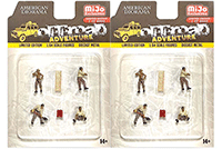 American Diorama/Mijo Exclusives - Off Road Adventure Figure Set (6 pc. set, 1/64 scale diecast metal, Asstd.) 76492MJ