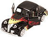 Showcasts - Chevy Coupe (1939, 1:24, Black w/Flame) 76614D Motor Max 1/24 scale diecast Chevy model cars