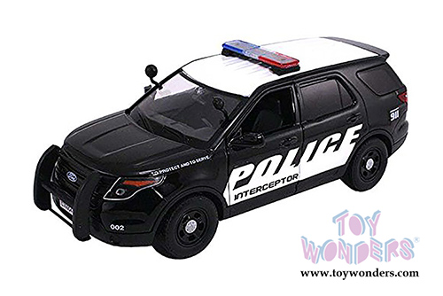 Motormax - Ford Police Interceptor Utility (2015, 1/24 scale diecast model car, Black/White) 76954