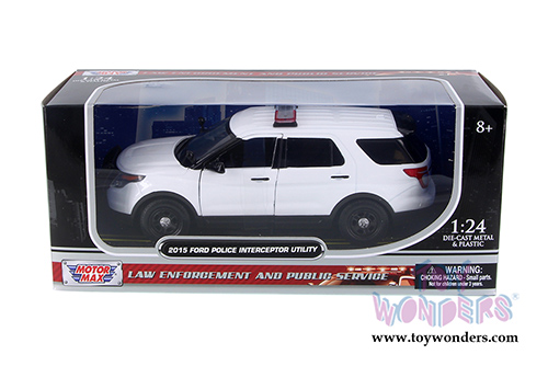 Motormax - Ford Unmarked Police Interceptor Utility (2015, 1/24 scale diecast model car, White) 76959