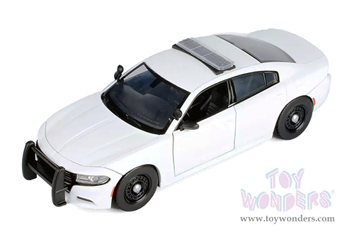 Motormax - Dodge Charger Pursuit Police (2023, 1/24 scale diecast model car, Unmarked White) 76996WT