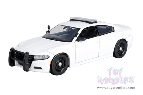Motormax - Dodge Charger Pursuit Police (2023, 1/24 scale diecast model car, Unmarked White) 76996WT