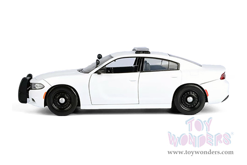 Motormax - Dodge Charger Pursuit Police (2023, 1/24 scale diecast model car, Unmarked White) 76996WT
