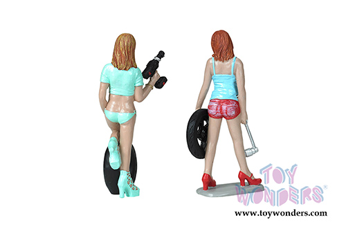 Motorhead Miniatures - Tire Brigade Michele and Meg 2-piece Figurine Set (1/18 scale) 771