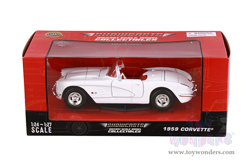 Showcasts® Collectibles - Chevy® Corvette® Convertible (1959, 1/24 scale diecast model car, White/Red interior) 77216WR MAP: $22.99