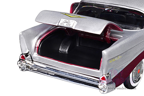 Showcasts® Collectibles - Chevy® Bel Air® Hard Top (1957, 1/24 scale diecast model car, Burgundy/Silver) 77228BG MAP: $22.99