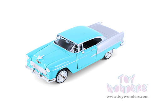 Showcasts® Collectibles - Chevy® Bel Air® Hardtop (1955, 1/24 scale diecast model car, Light Blue) 77229LBU MAP: $22.99