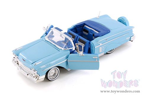 Showcasts® Collectibles - Chevrolet® Impala™ Convertible (1958, 1/24 scale diecast model car, Light Blue) 77267D MAP: $19.99