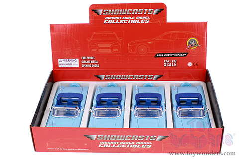 Showcasts® Collectibles - Chevrolet® Impala™ Convertible (1958, 1/24 scale diecast model car, Light Blue) 77267D MAP: $19.99