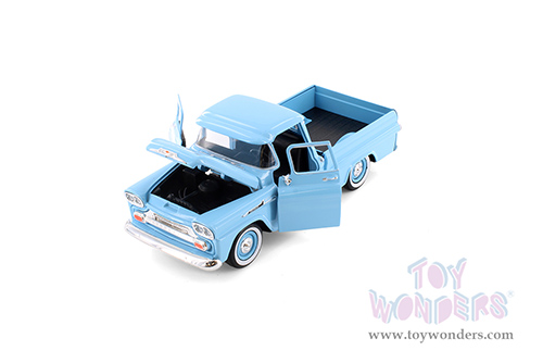 Showcasts® Collectibles - Chevy® Apache™ Fleetside Pickup Truck (1958, 1/24 scale diecast model car, Light Blue) 77311BU MAP: $22.99