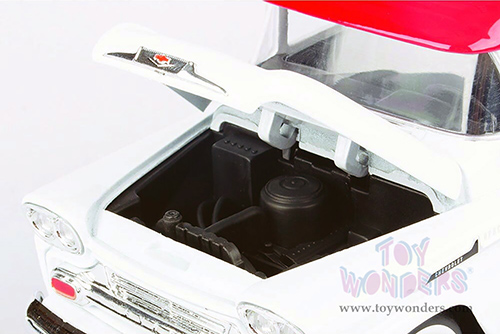 Showcasts® Collectibles - Chevrolet® Apache Fleetside Pickup Truck (1958, 1/24 scale diecast model car, White/Red) 77311W MAP: $22.99