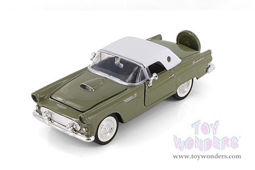 Showcasts® Collectibles - Ford Thunderbird Closed Convertible (1956, 1/24 scale diecast model car, Green) 77312GN MAP: $22.99