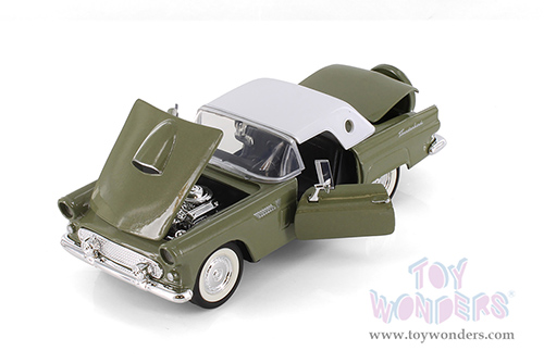 Showcasts® Collectibles - Ford Thunderbird Closed Convertible (1956, 1/24 scale diecast model car, Green) 77312GN MAP: $22.99