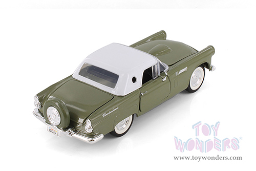 Showcasts® Collectibles - Ford Thunderbird Closed Convertible (1956, 1/24 scale diecast model car, Green) 77312GN MAP: $22.99