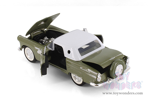 Showcasts® Collectibles - Ford Thunderbird Closed Convertible (1956, 1/24 scale diecast model car, Green) 77312GN MAP: $22.99