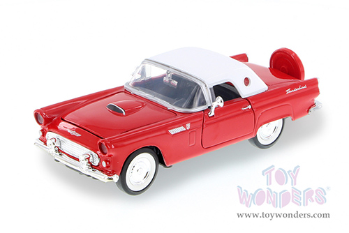 Showcasts® Collectibles - Ford Thunderbird Closed Convertible (1956, 1/24 scale diecast model car, Red) 77312R MAP: $22.99