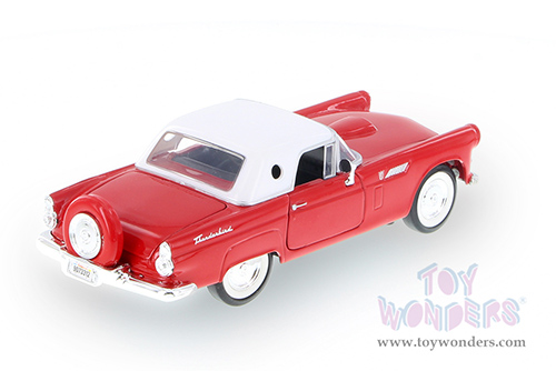 Showcasts® Collectibles - Ford Thunderbird Closed Convertible (1956, 1/24 scale diecast model car, Red) 77312R MAP: $22.99