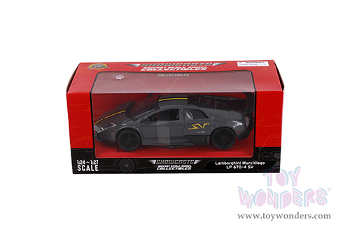 Showcasts® Collectibles - Lamborghini Murcielago LP670-4 SV Hard Top (1/24 scale diecast model car, Dark Gray) 77350BK MAP: $22.99