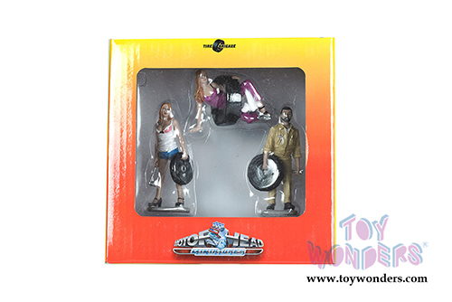 Motorhead Miniatures - Tire Brigade Val, Meg, and Gary 3-piece Figurine Set (1/24 scale) 774