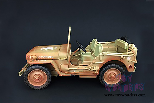 American Diorama - ARMY Jeep Vehicle US Army Rusty Version (1/18 scale diecast model car, Desert) 77408A