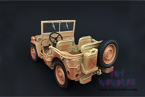 American Diorama - ARMY Jeep Vehicle US Army Rusty Version (1/18 scale diecast model car, Desert) 77408A