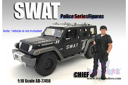 American Diorama Figurine - SWAT Team Chief (1/18 scale, Black) 77418