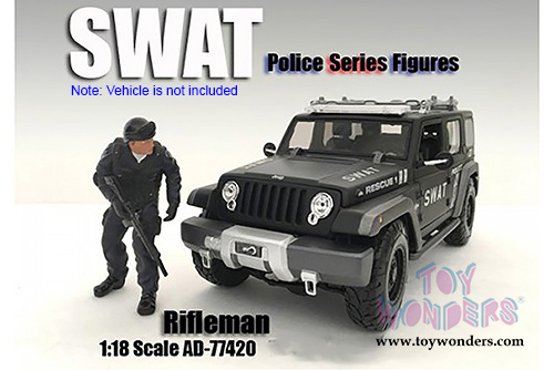 American Diorama Figurine - SWAT Team Rifleman (1/18 scale, Black) 77420