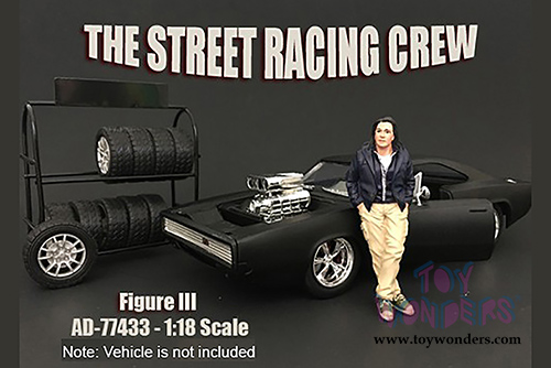 American Diorama Figurine - Street Racing Crew Figure III (1/18 scale, Dark Blue/Khaki) 77433