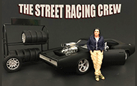American Diorama Figurine - Street Racing Crew Figure III (1/18 scale, Dark Blue/Khaki) 77433