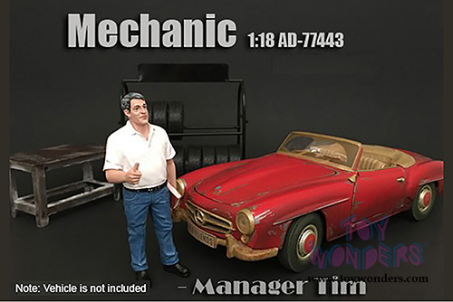 American Diorama Figurine - Mechanic Manager Tim (1/18 scale, Blue/White) 77443