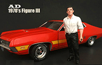 American Diorama Figurine - 70's Style Figure - III (1/18 scale, Black/White) 77453