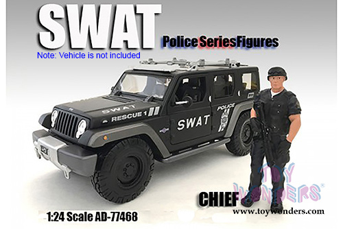 American Diorama Figurine - SWAT Team Chief (1/24 scale, Black) 77468