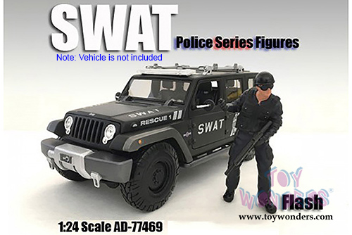 American Diorama Figurine - SWAT Team Flash (1/24 scale, Black) 77469