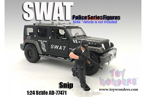 American Diorama Figurine - SWAT Team Snip (1/24 scale, Black) 77471