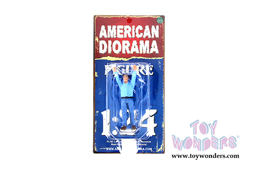American Diorama Figurine - Camera Crew II "Crew Holding Reflector" (1/24 scale, Blue) 77478