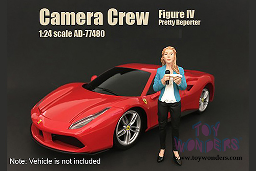 American Diorama Figurine - Camera Crew IV "Pretty Reporter" (1/24 scale, Turquoise) 77480