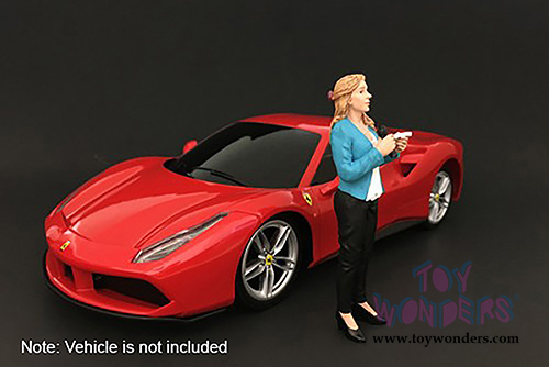 American Diorama Figurine - Camera Crew IV "Pretty Reporter" (1/24 scale, Turquoise) 77480