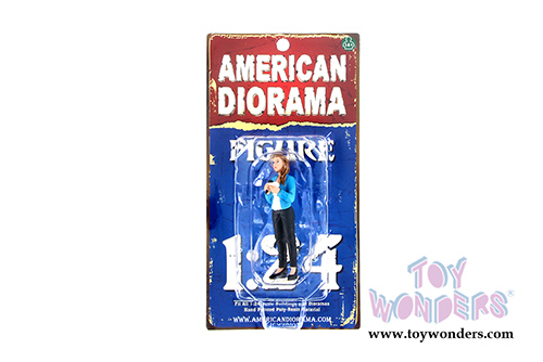 American Diorama Figurine - Camera Crew IV "Pretty Reporter" (1/24 scale, Turquoise) 77480
